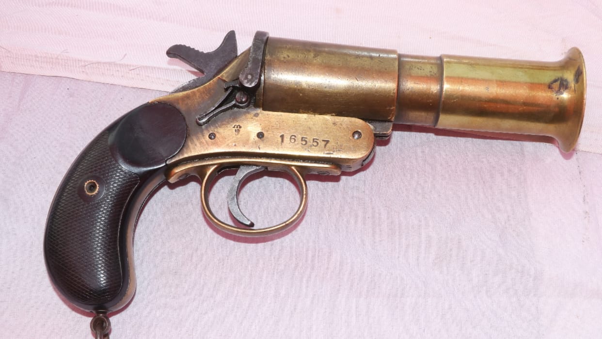 British era VLP gun exhibition on Ganga's land, built in 1943, jewel of Bijnor police