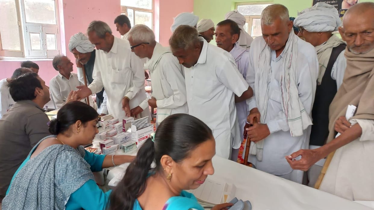 Information given about schemes by setting up stalls in Mega Service Camp