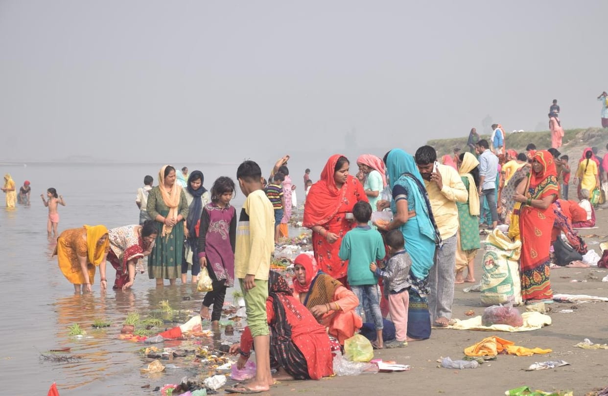 Dip of faith in Yamuna