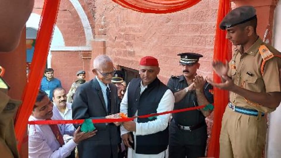 Akhilesh Yadav Participated in Diamond Jubilee Celebration of National Military School Dholpur