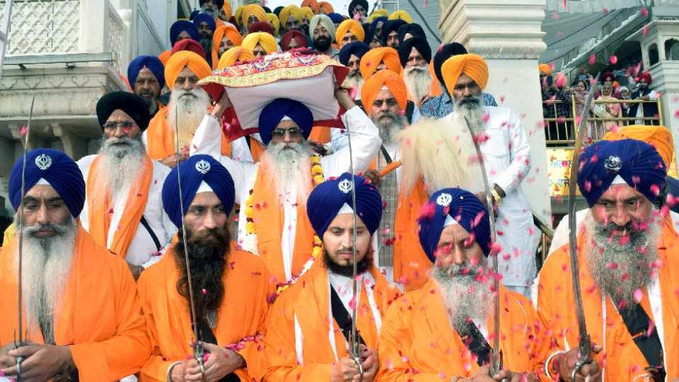 Nagar Kirtan decorated at Sri Akal Takht Sahib