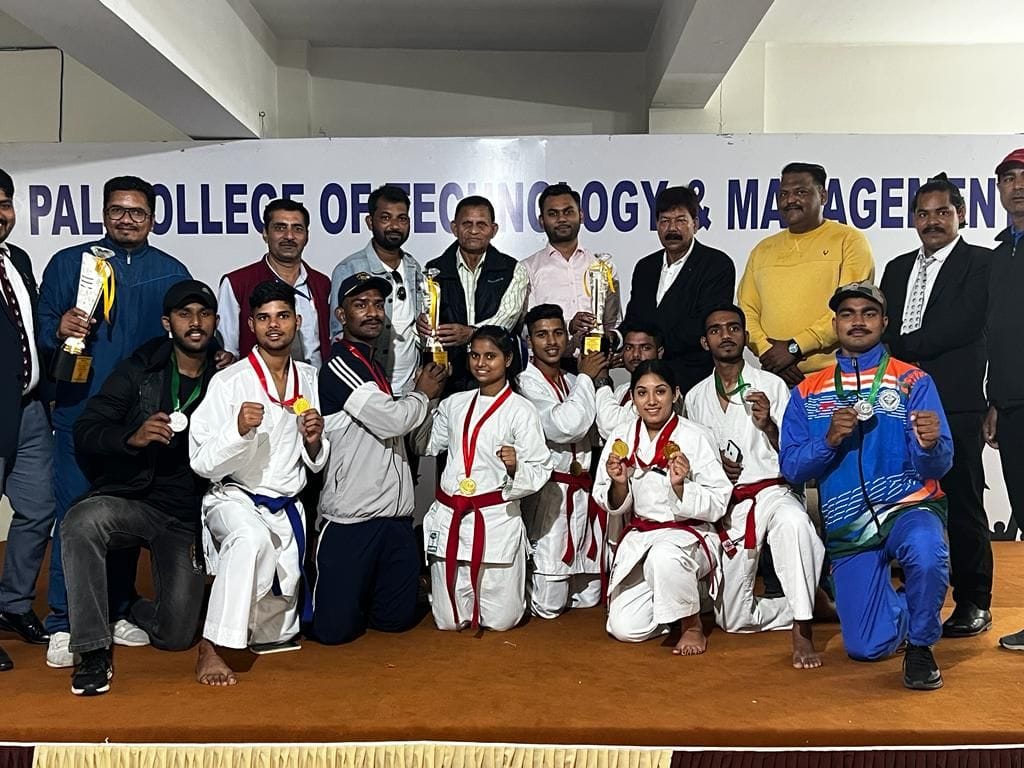 Inter college karate competition, players won gold medals