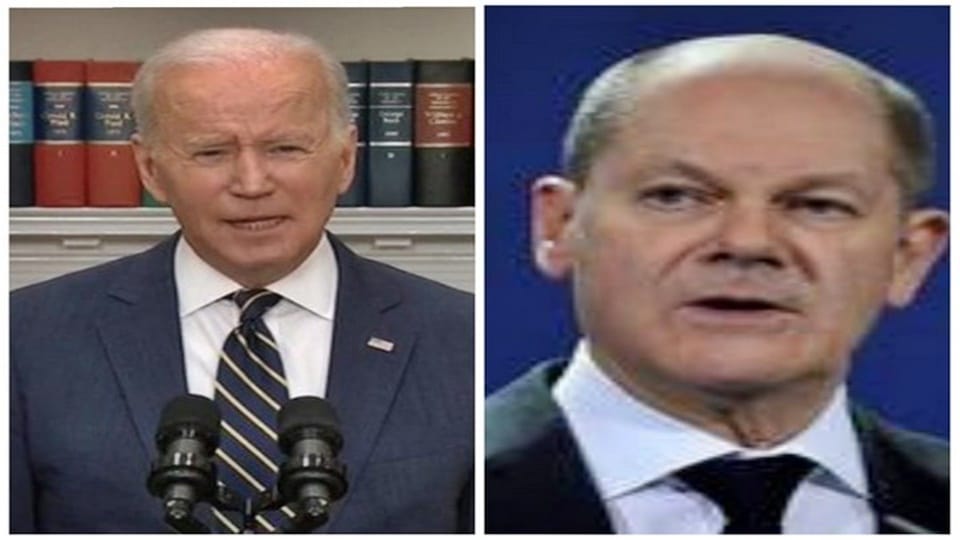 US President Joe Biden and German Chancellor Olaf Scholz affirm support for Ukraine