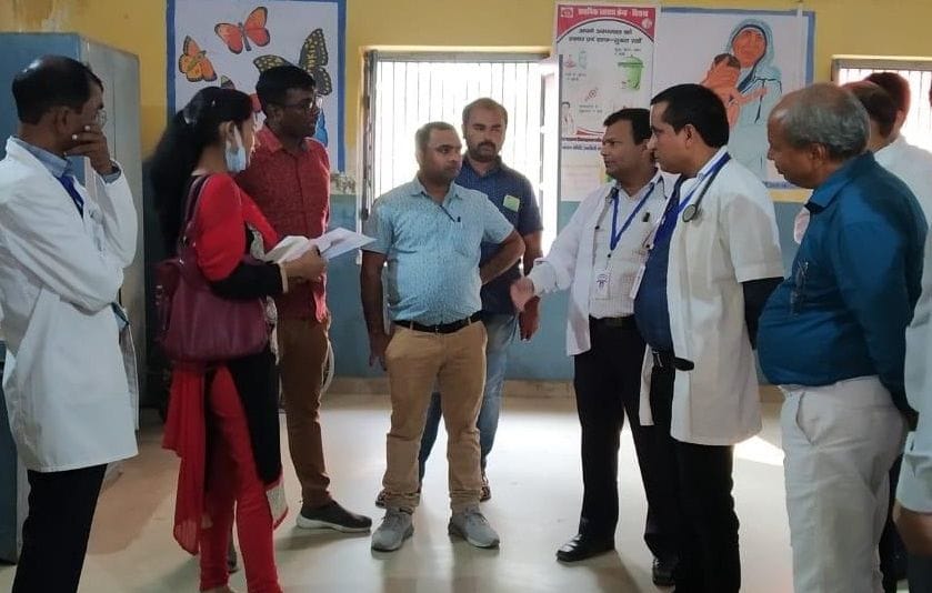 The team took information about the health facilities at the Community Health Center