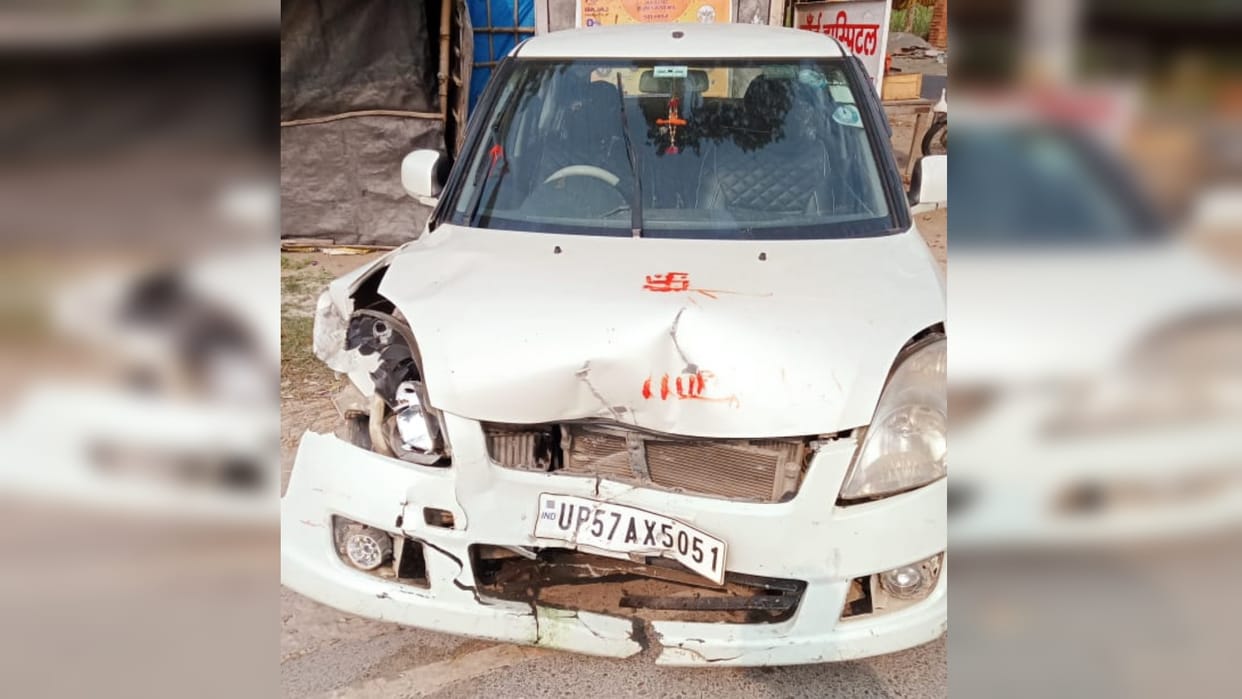 Car collides with tractor-trolley mother dies son injured in Kushinagar