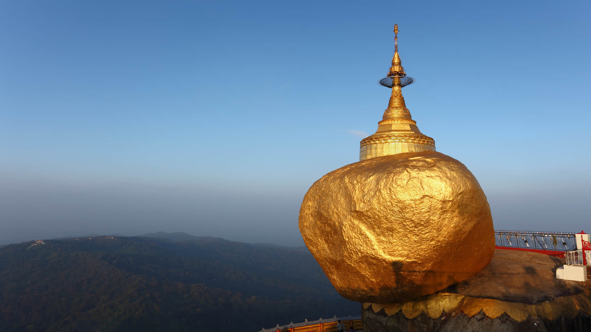 Kyaiktiyo Pagoda buddhist pilgrimag is believed to balance in hair of lord buddha defies gravity myanmar