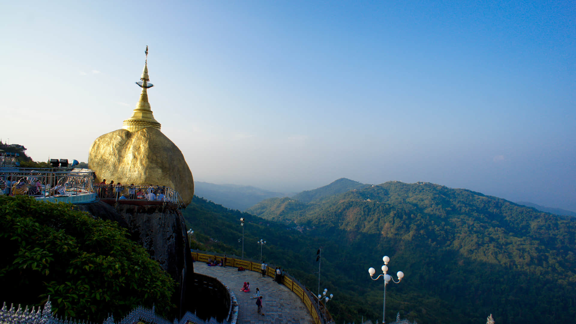 Kyaiktiyo Pagoda buddhist pilgrimag is believed to balance in hair of lord buddha defies gravity myanmar