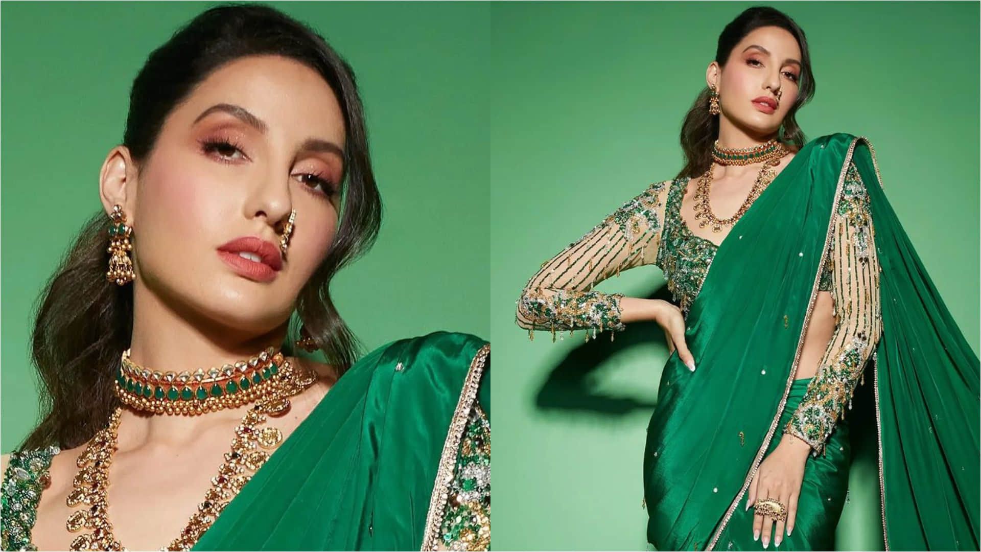 Fashion Tips  Wear Heavy Embroidery Blouse With Plain Saree Like Bollywood Actress See Photos