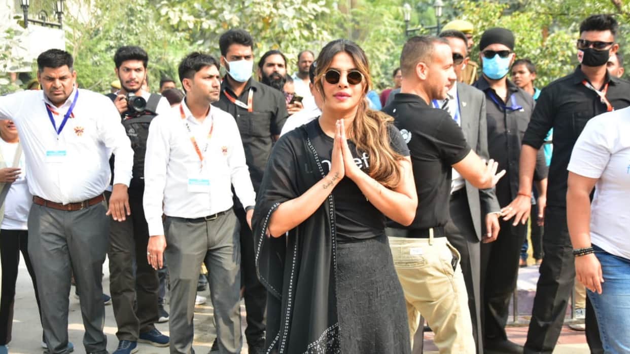 Second day of Priyanka Chopra in Lucknow.