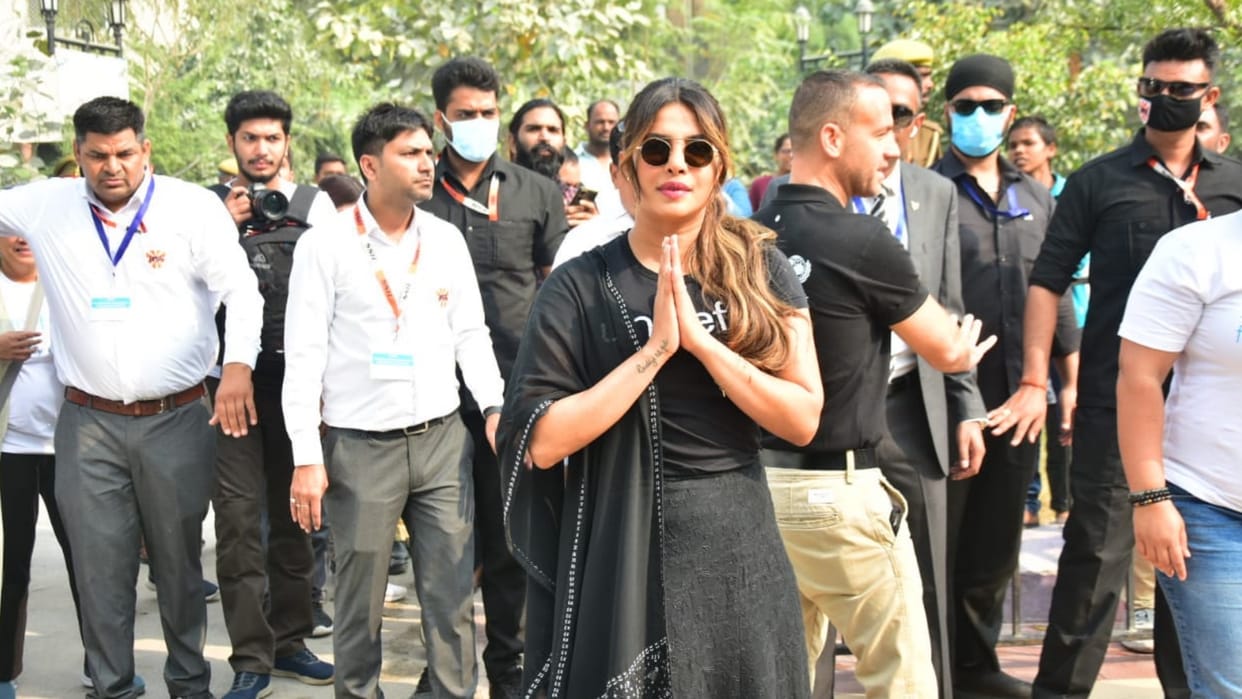 Second day of Priyanka Chopra in Lucknow.