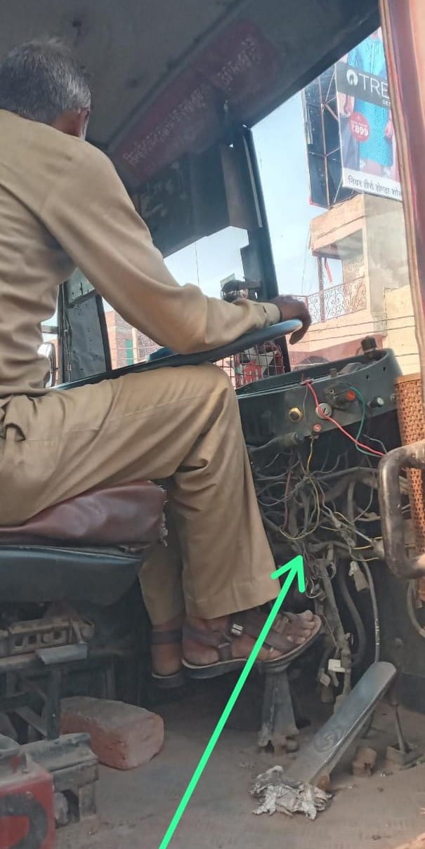 There is a web of wires under the driver's seat, not unnoticed