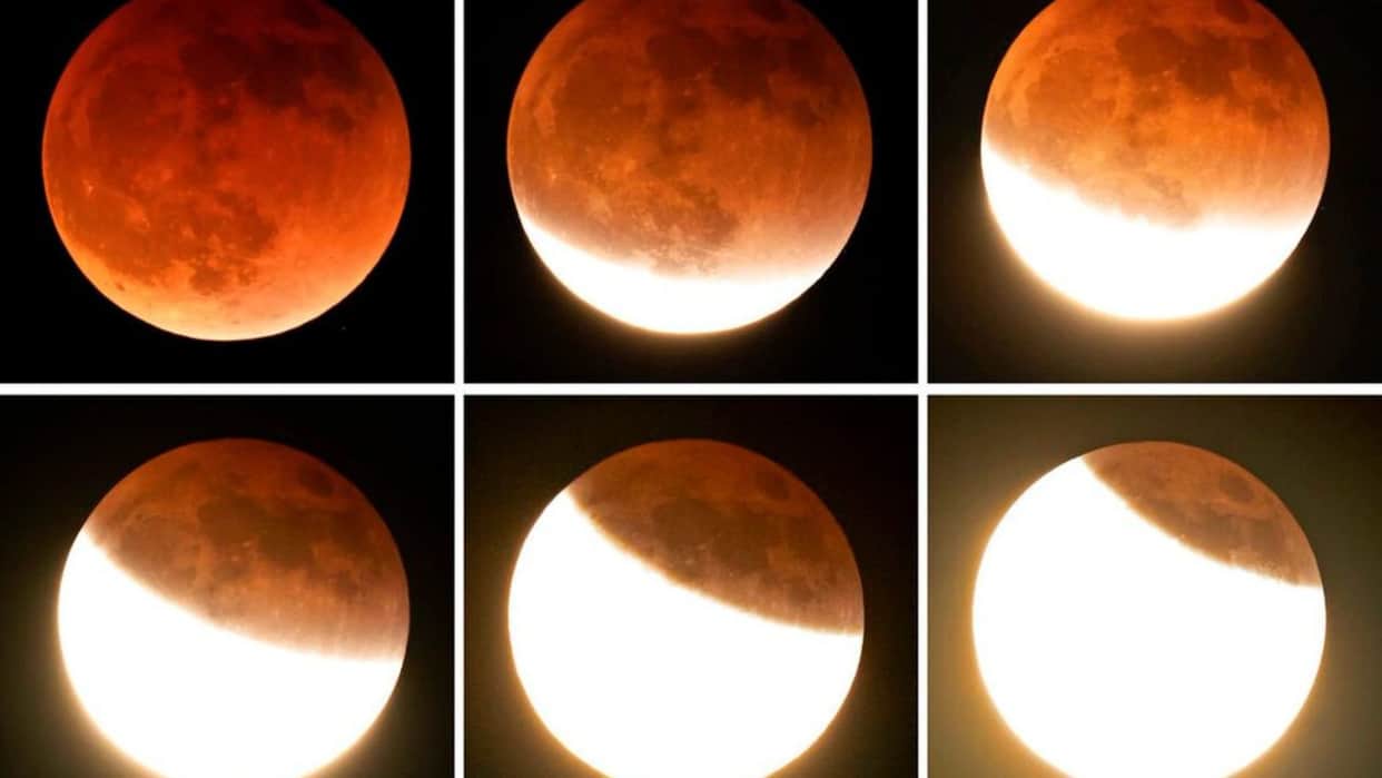 Chandra Grahan 2022 latest photoes Lunar Eclipse India live update