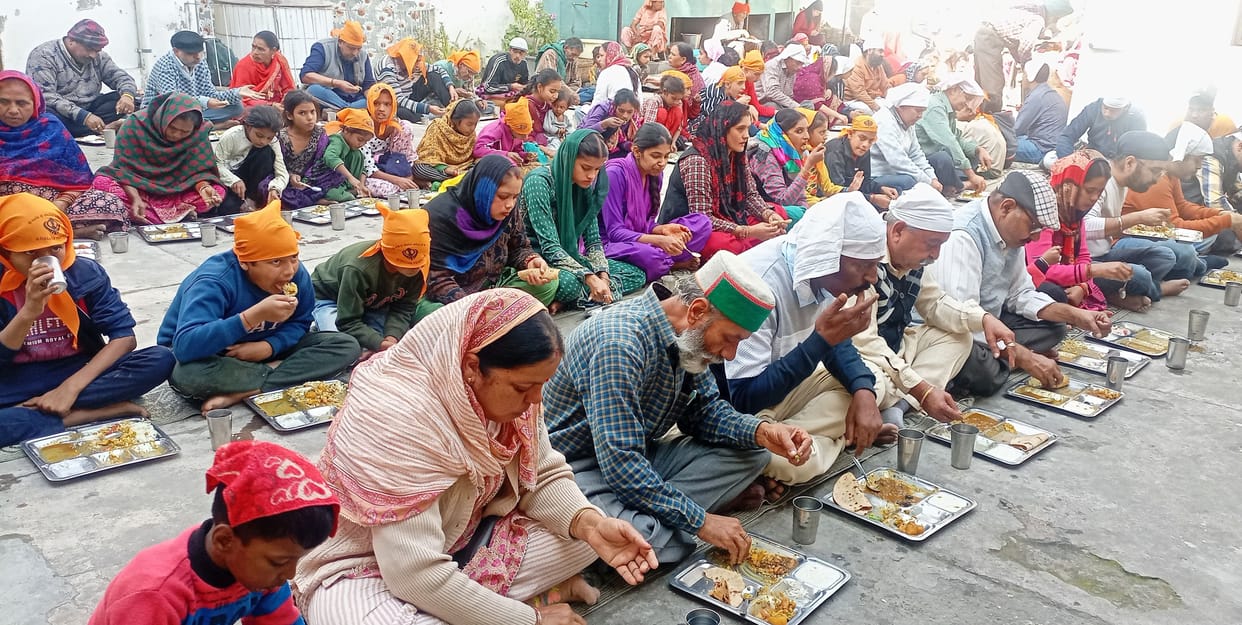 mandi news himachal news Ardas on the light festival of Guru Nanak Dev sundernagar