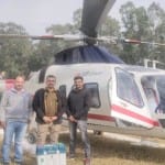 हेलिकाप्टर से बड़ा भंगाल पहुंची तीन सदस्यीय पोलिंग पार्टी