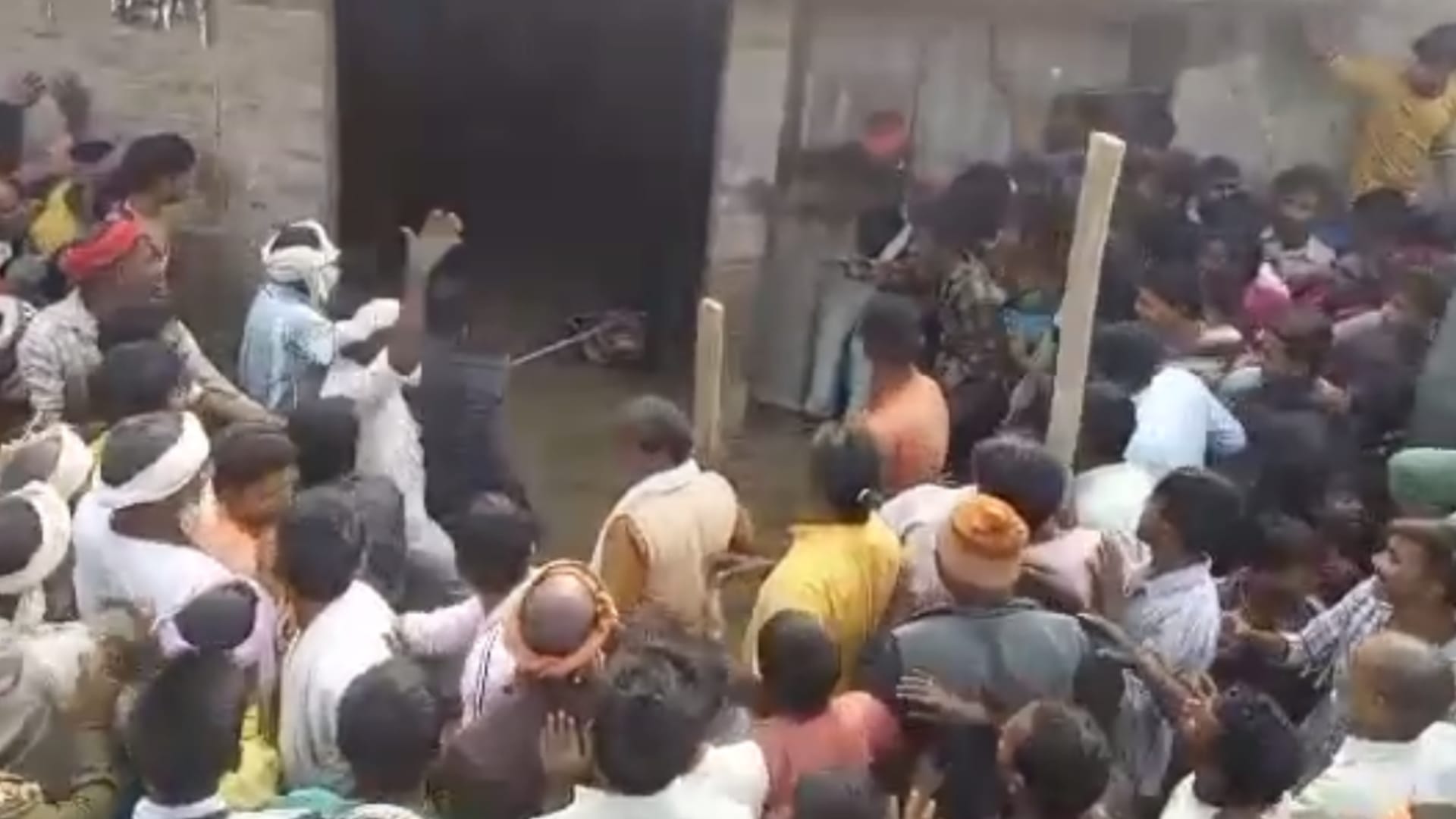 A crocodile reached in a house in Nanpara in Bahraich.