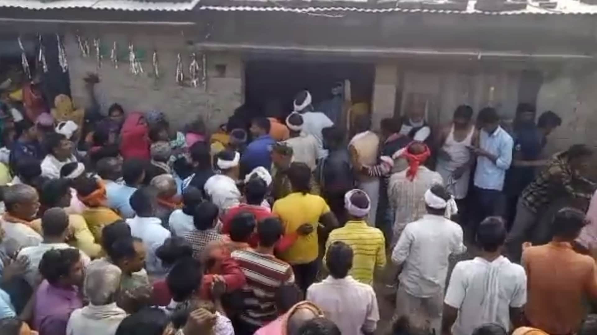 A crocodile reached in a house in Nanpara in Bahraich.