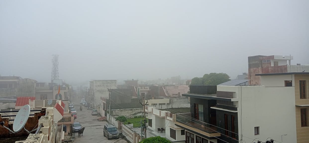 Changed weather patterns, fog remained throughout the day