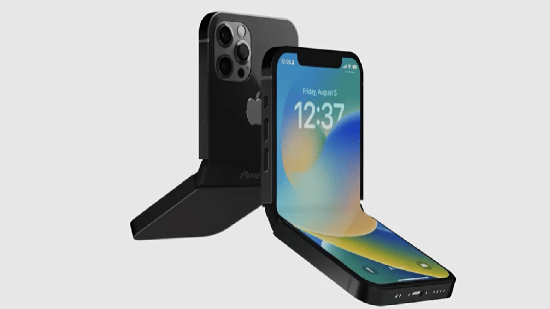 Foldable iphone launched by a apple fan fee in picture