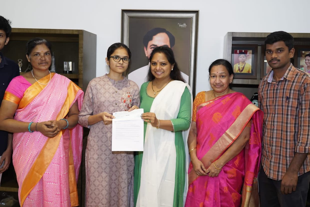 Harika secures MBBS seat by learning through YouTube videos MLC Kavitha extends financial support to her
