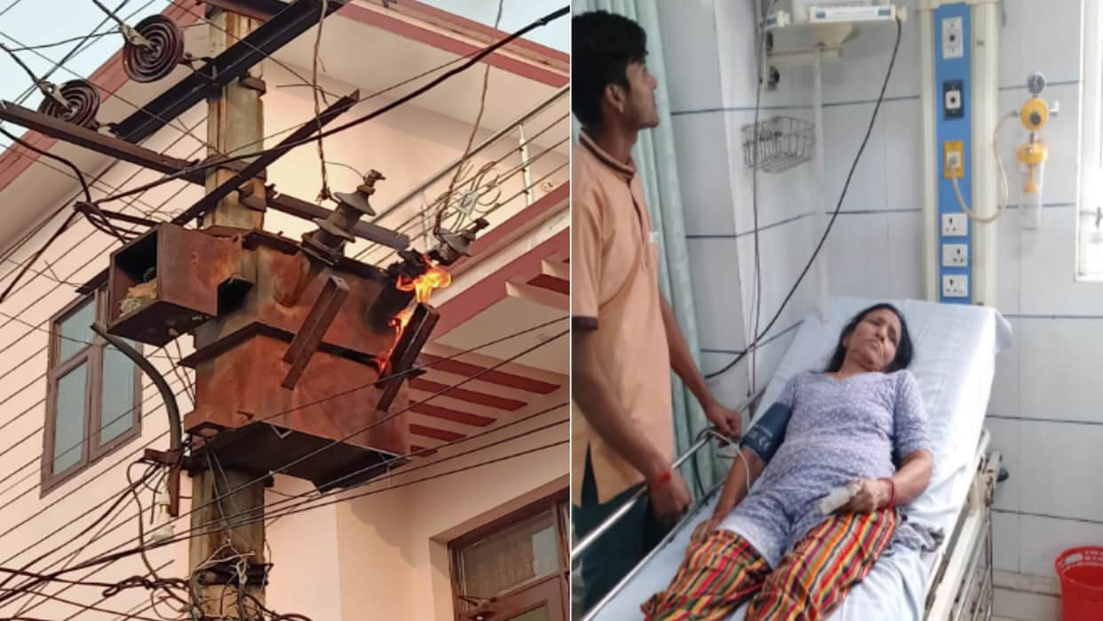 Fire break out in transformer, current ran in the houses of the colony, see pictures