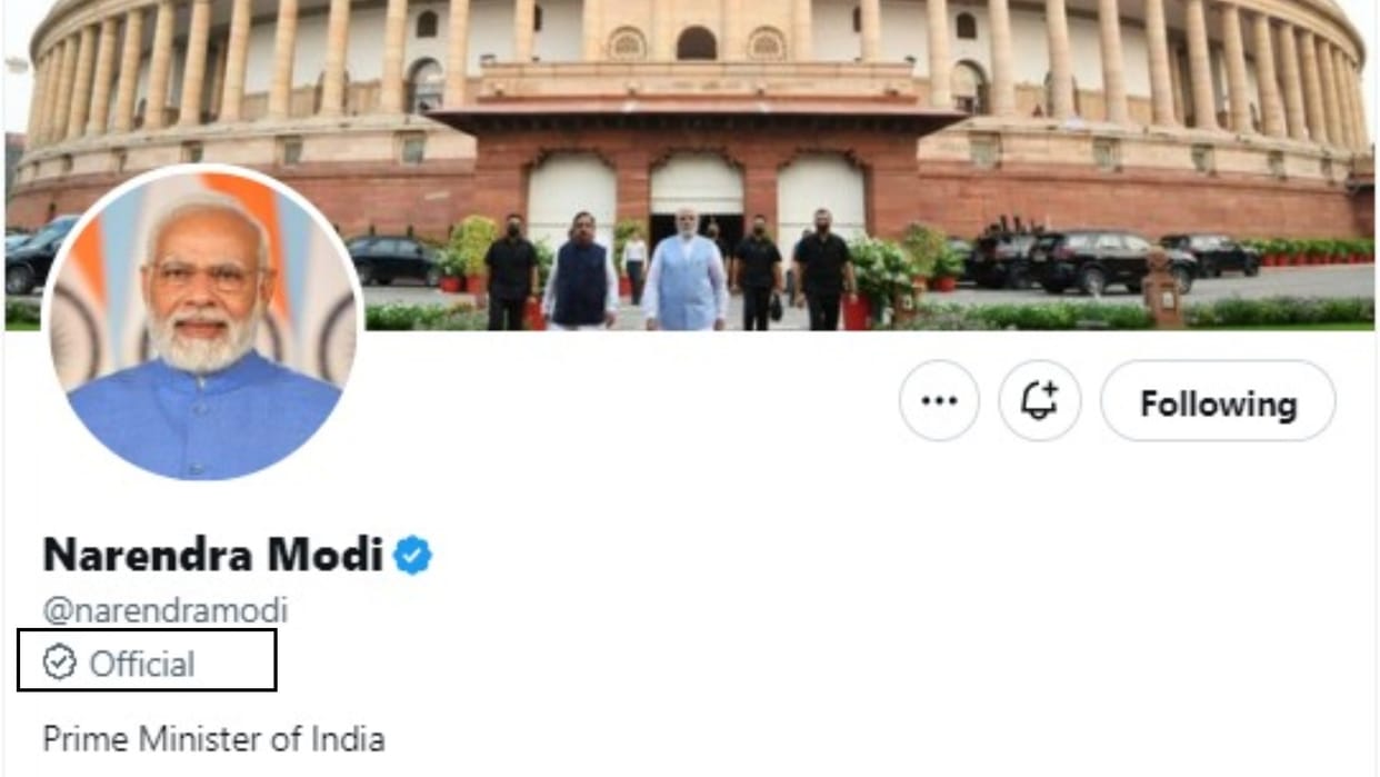 Twitter adds Official label for Modi some verified accounts