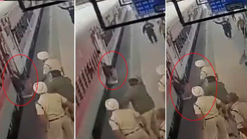 GRP SI saved the life of a passenger at Jalandhar railway station