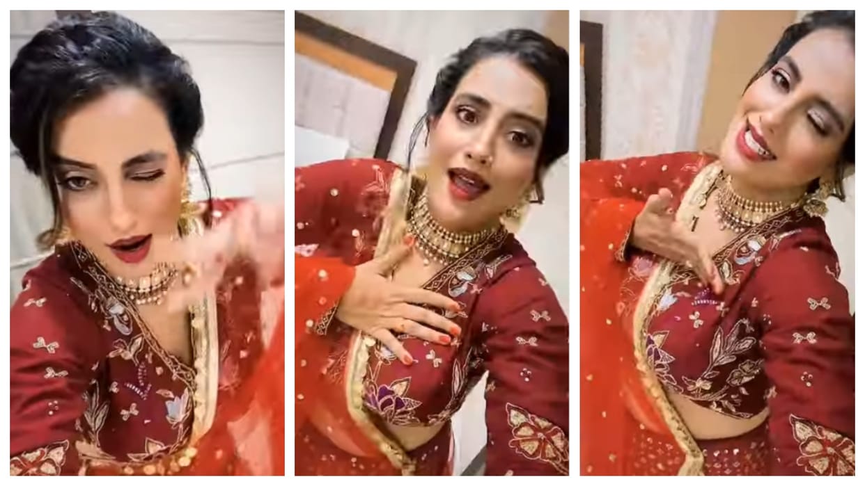 Bhojpuri Actress Akshra Singh shares crazy dance video on Aamir Khan Ajay Devgan Kajol song Mr Lova Lova