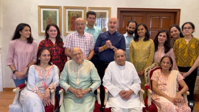 uunchai actor Anupam Kher shared a post with first family of indian cinema 75 years of rajshri