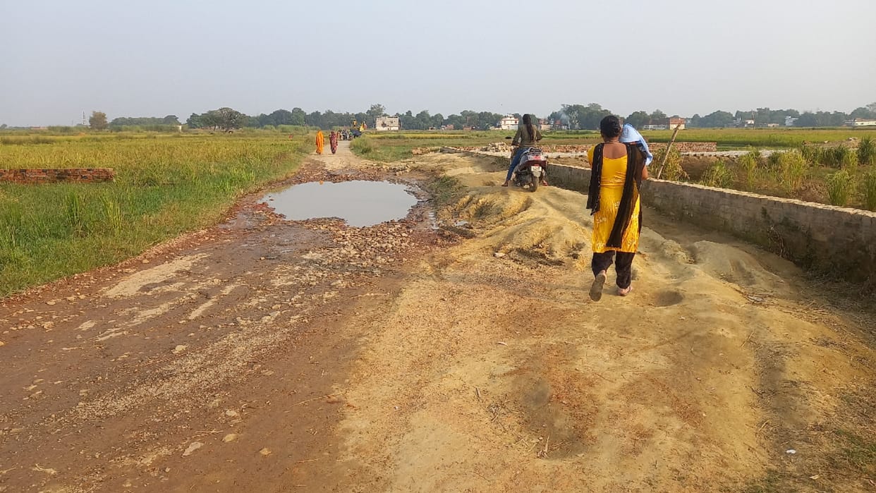 Flood damaged more than half a dozen roads in gorakhpur