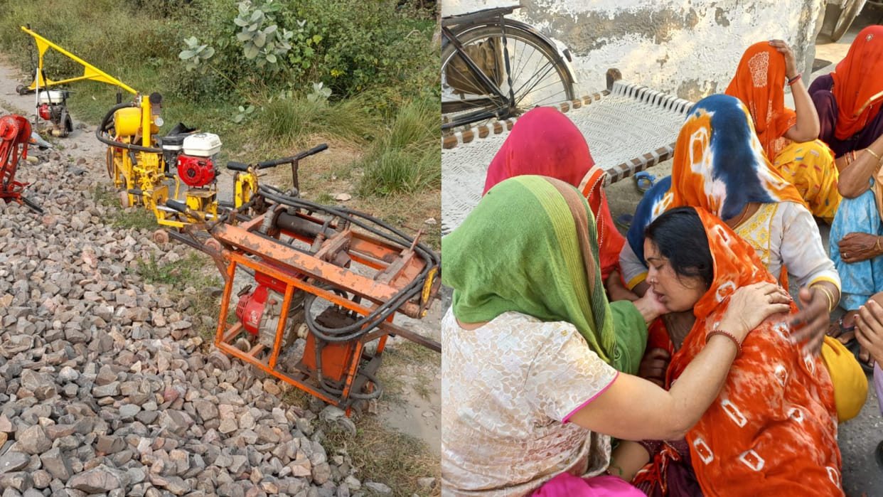 Two railway personnel died after being hit by a train in Samalkha of Panipat