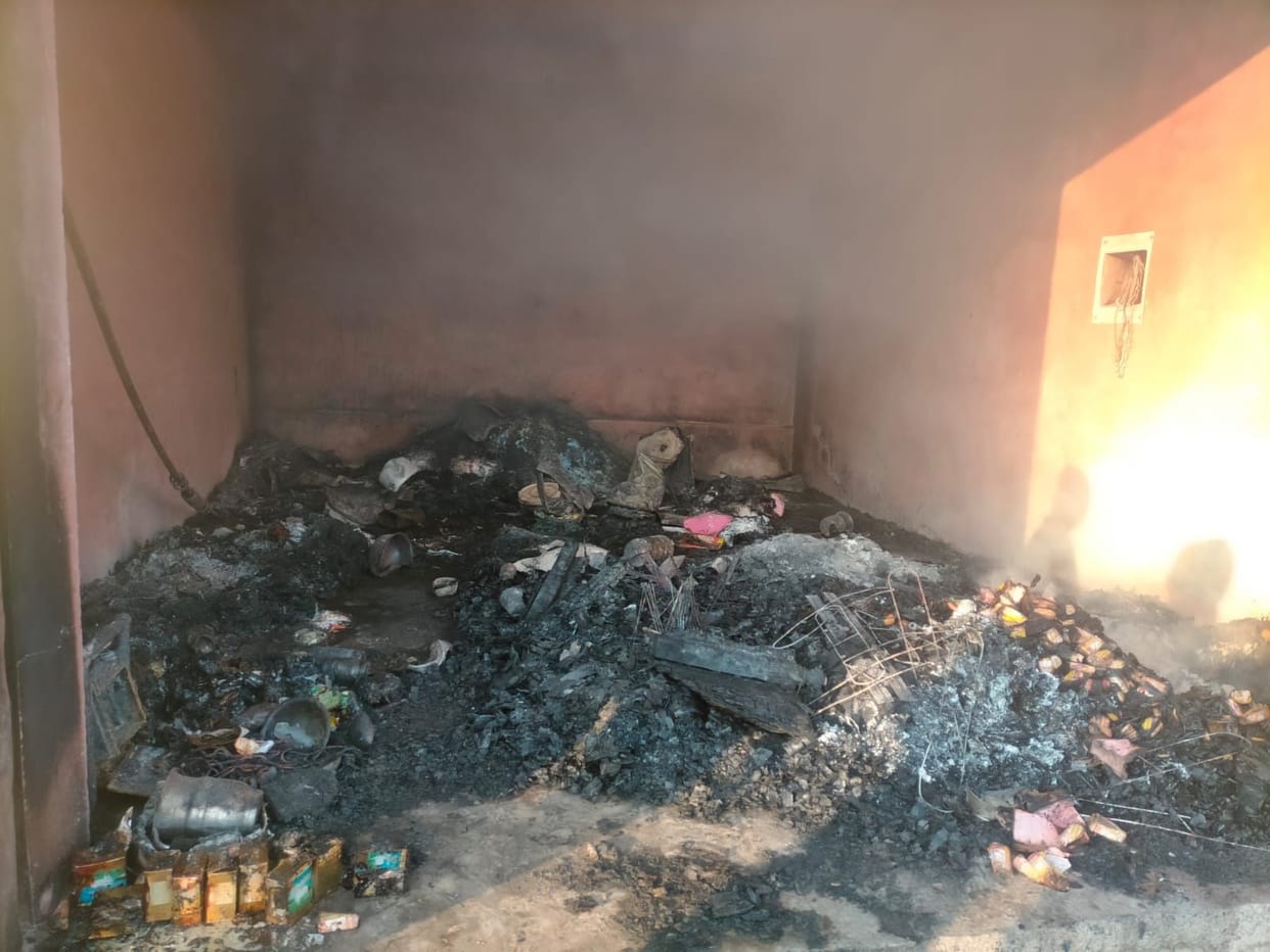 Fire in shop