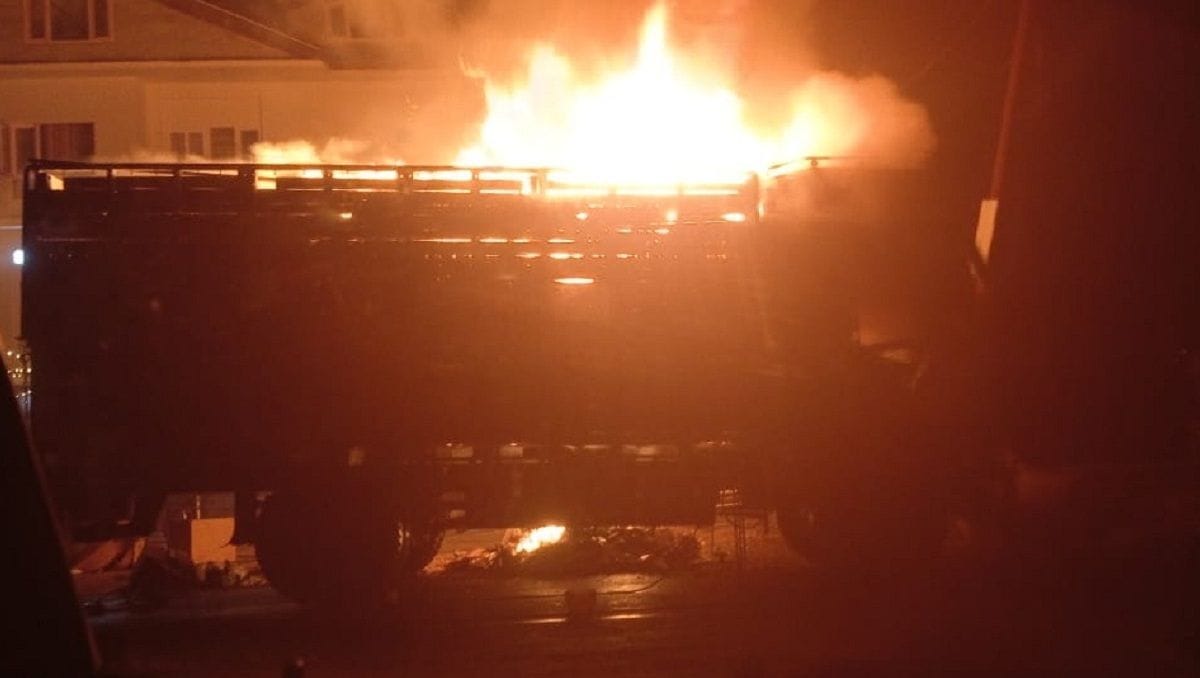 mandi news himachal news sundernagar highway fire truck