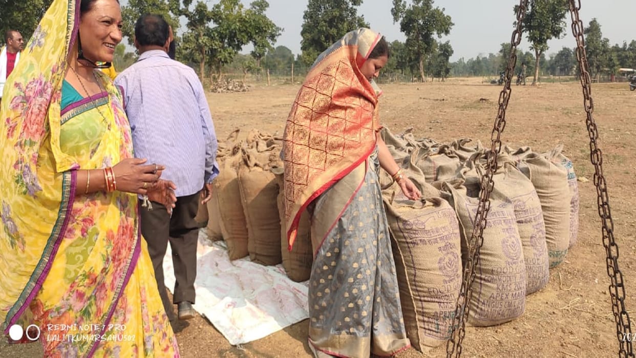 Rajnandgaon MLA Chhani Sahu inspected paddy procurement centers
