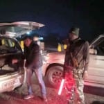 परवाणू में वाहनों का निरीक्षण।