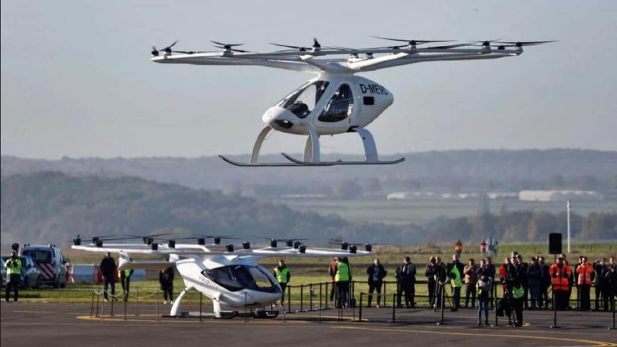 Drone Taxi Volocity First Flight Successful Volocopter will start Drone Taxi during paris summer olympics