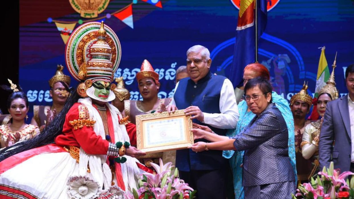 VP Dhankhar to Indian diaspora in Cambodia says India marching ahead on path of economic growth