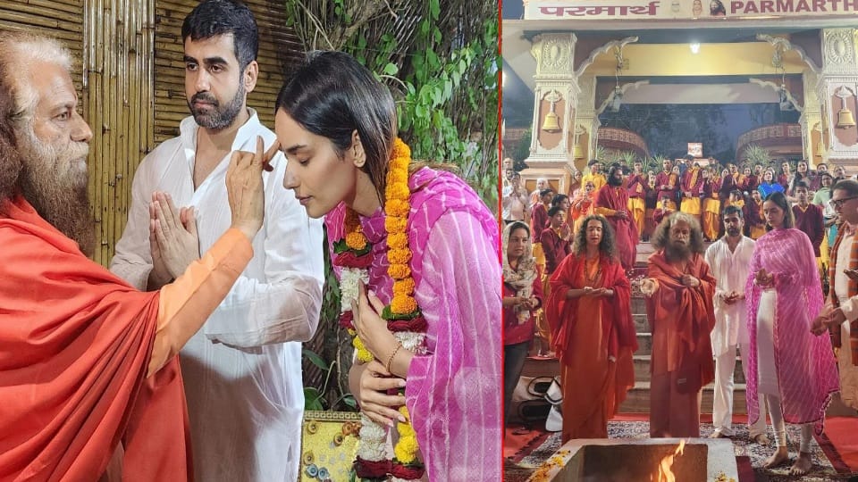Rishikesh: Former Miss world Manushi Chillar reached Parmarth Niketan and performed Ganga Puja