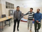 धर्मशाला विस में पोलिंग बूथों में मतदान की तैयारियों का जायजा लेते हुए जिला निर्वाचन अधिकारी।