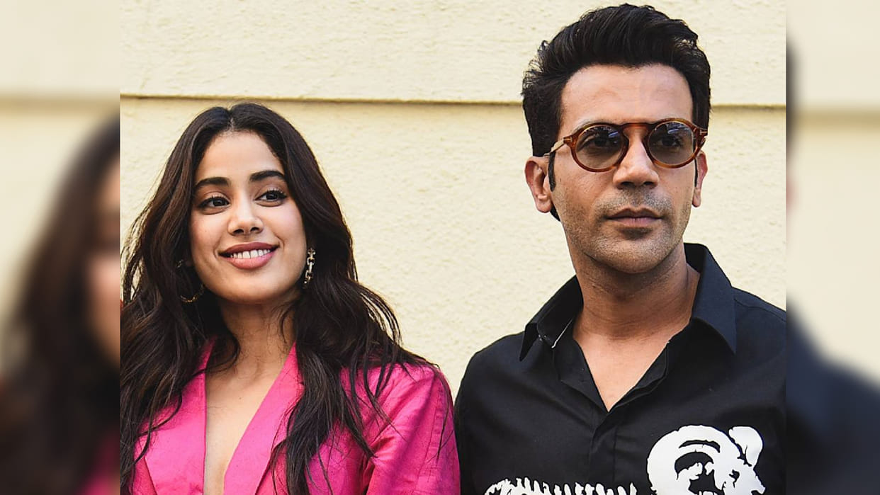 Mili actress Janhvi Kapoor share glimpse of sleeping rajkummar rao at mr and mrs mahi set