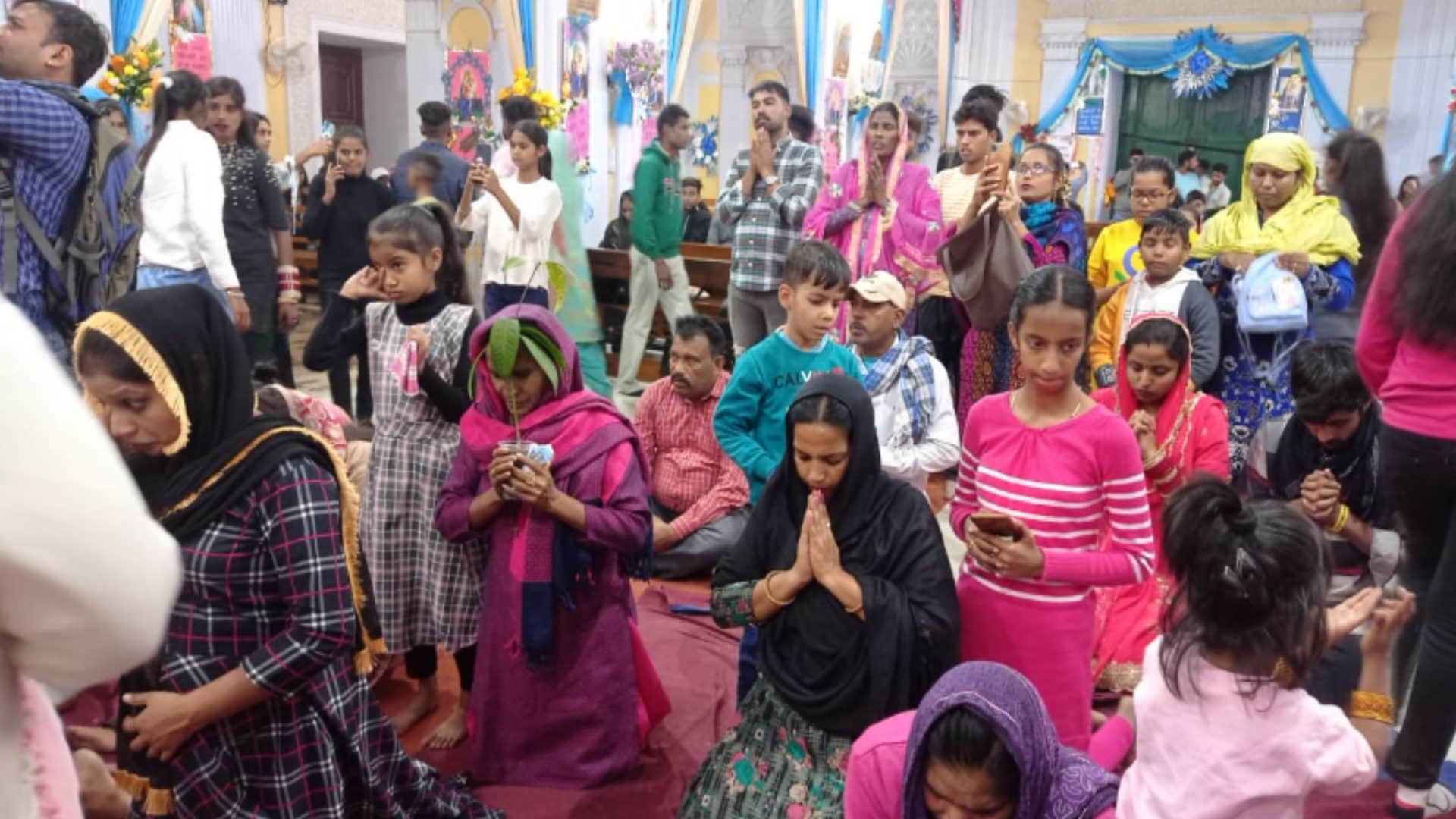 Historic Sardhana Church bathed in colorful lights, special prayers begin