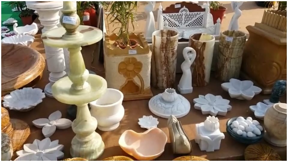 Rajasthan stone market granite gem and sand stone exhibition in jaipur