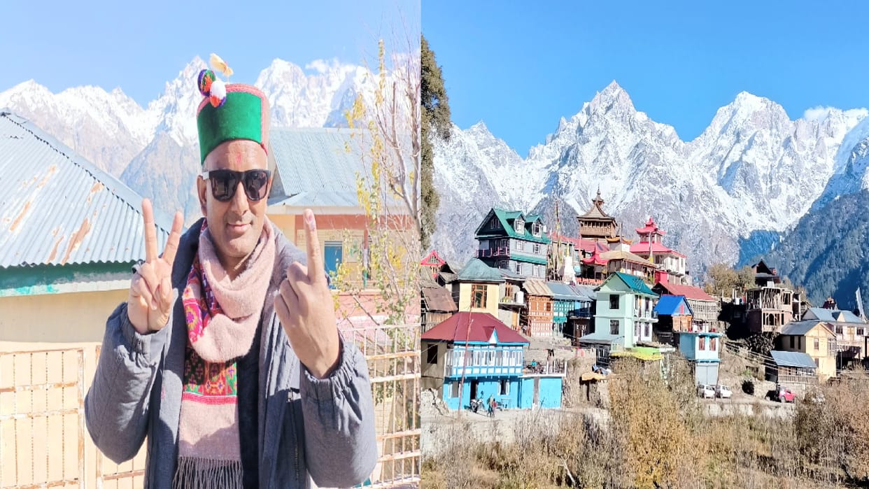 himachal election 2022, voting in the polling booth of first voter late Shyam Saran Negi
