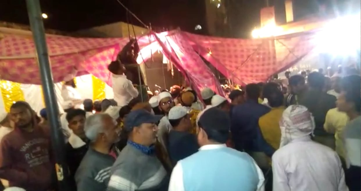 BIJNOR Police stopped the religious procession going on the road, fury in the Muslim communi