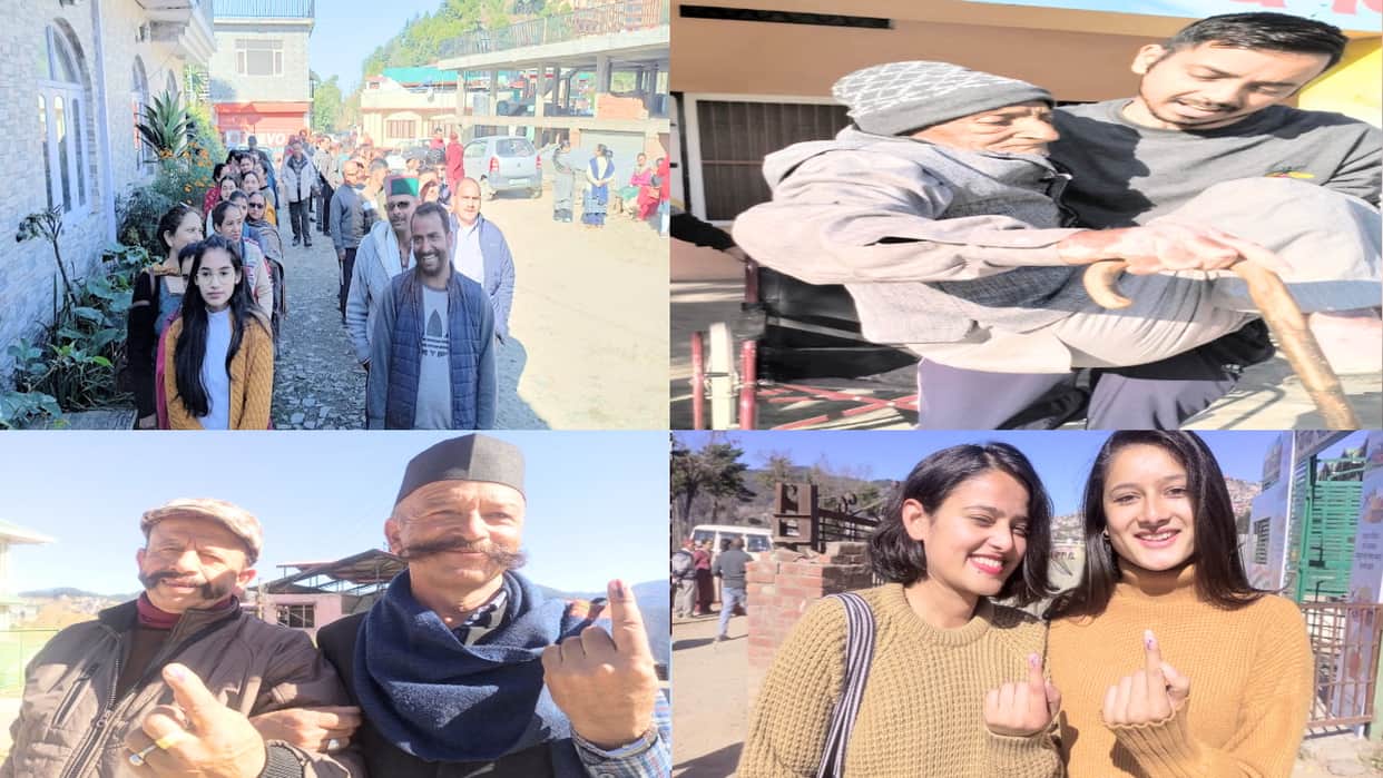 himachal election 2022, huge enthusiasm in First Time Voter, elderly and women, see photos First Time Voter in