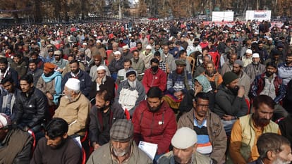 Jammu Kashmir apni party cheif altaf bukhari organized mega rally in Srinagar
