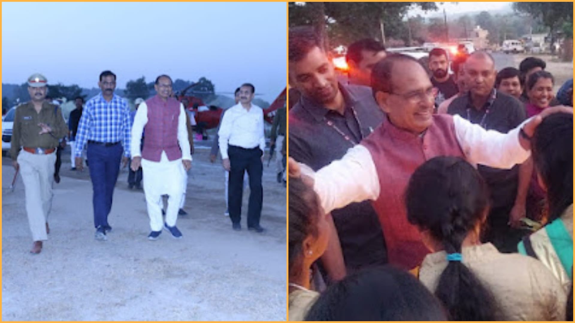 CM Shivraj Singh Chouhan stopped his convoy to meet girl students