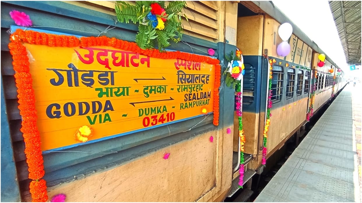 West Bengal Godda sealdah memu passenger train mp nishikant dubey