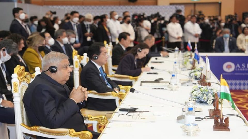 Vice President Jagdeep Dhankhar participates in the 17th East Asia Summit in Phnom Penh, Cambodia