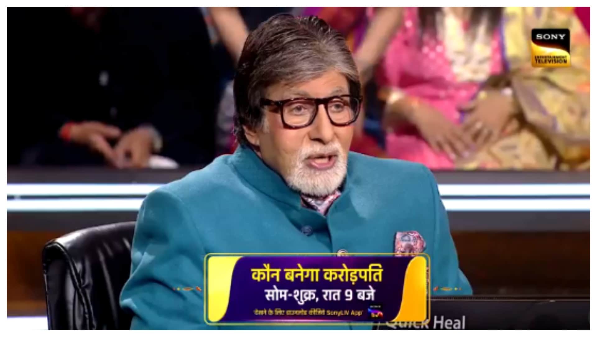 kbc 14 Contestant sitting on Amitabh Bachchans seat Big B got shocked gave such a reaction