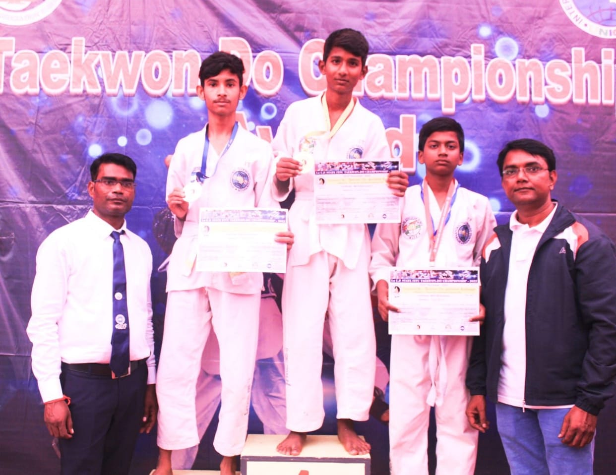 siddharth nagar got second position in state taekondo